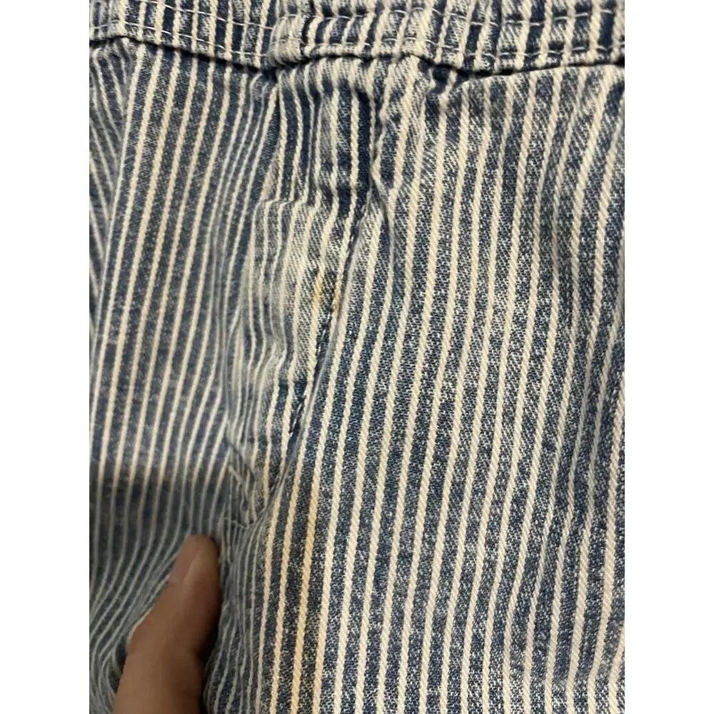 Vintage OshKosh Overalls‎ Light Blue White Stripe 2t Vestbak